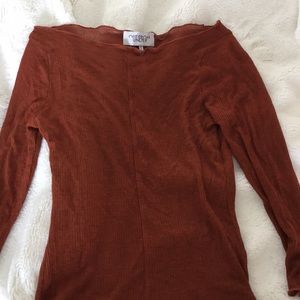 Burnt Orange Out from Under Shirt